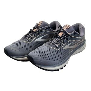 Brooks Ghost 12 Women's Gray Running Shoes with Rose Gold Accents